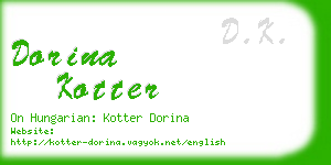 dorina kotter business card